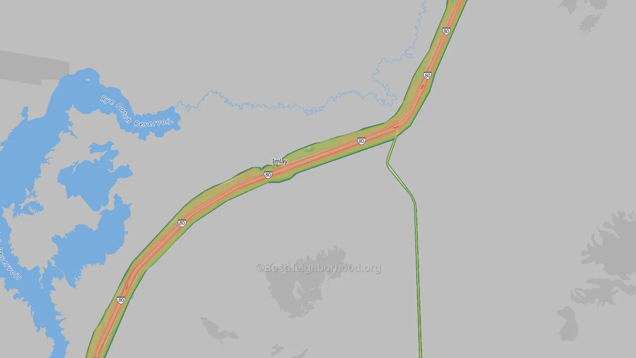 Imlay, NV Map of Noise Levels in Imlay