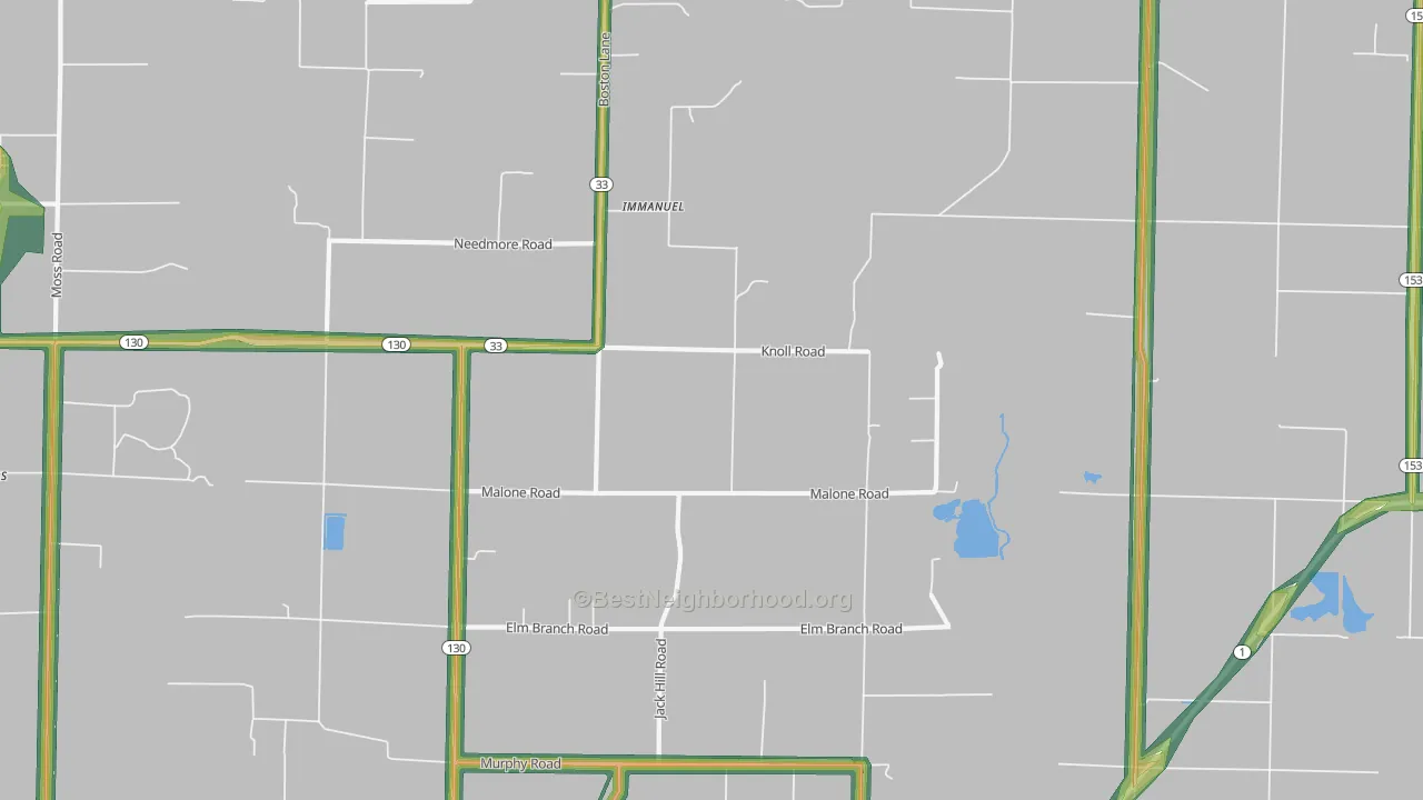 Immanuel, AR Map of Noise Levels in Immanuel