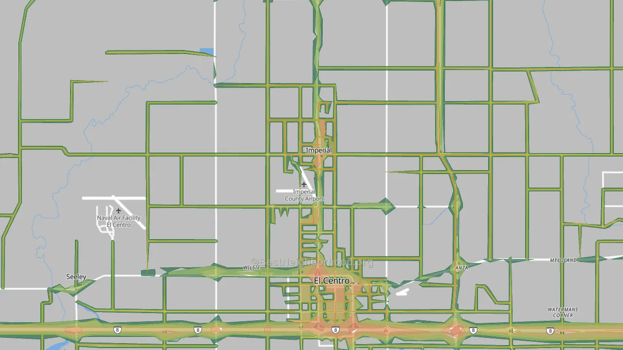 Imperial, CA Map of Noise Levels in Imperial