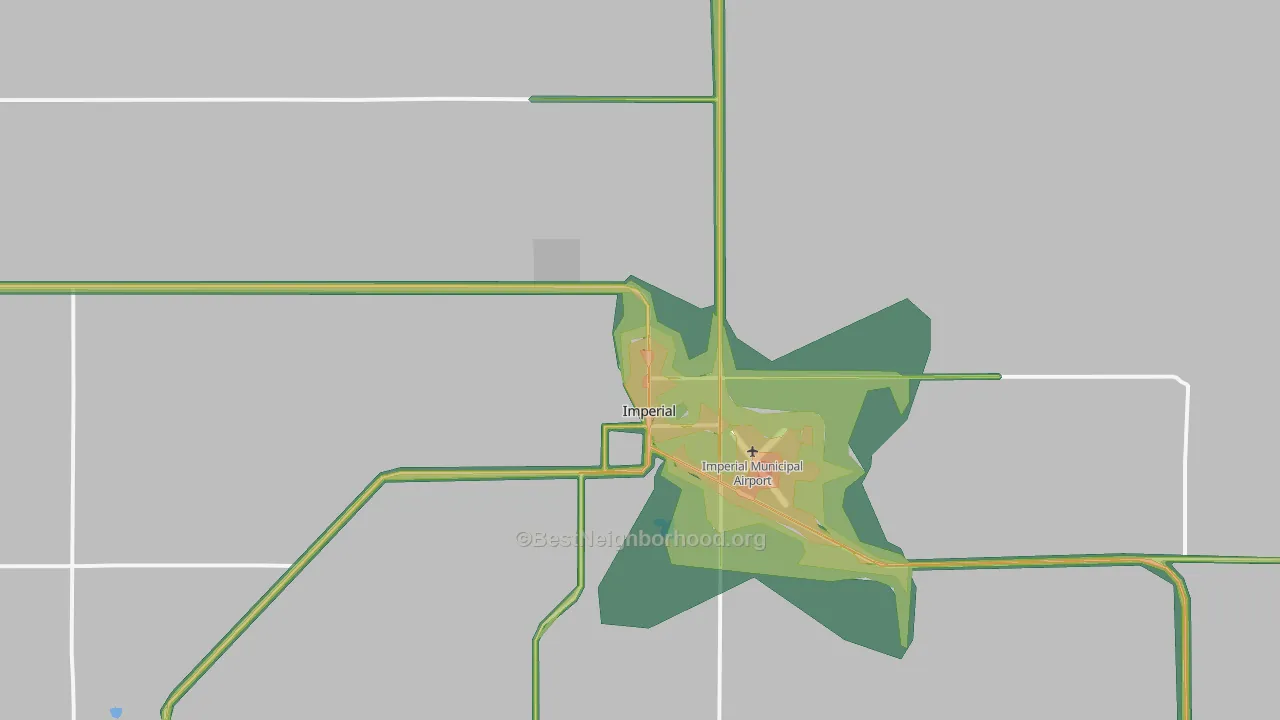 Imperial, NE Map of Noise Levels in Imperial