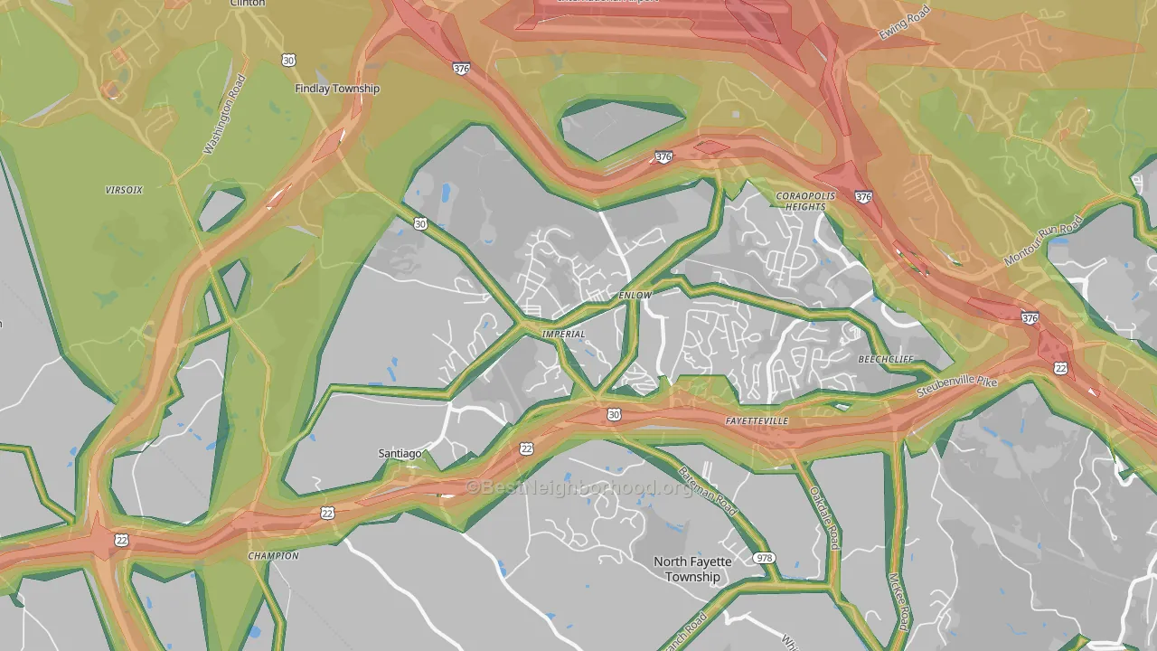 Imperial, PA Map of Noise Levels in Imperial