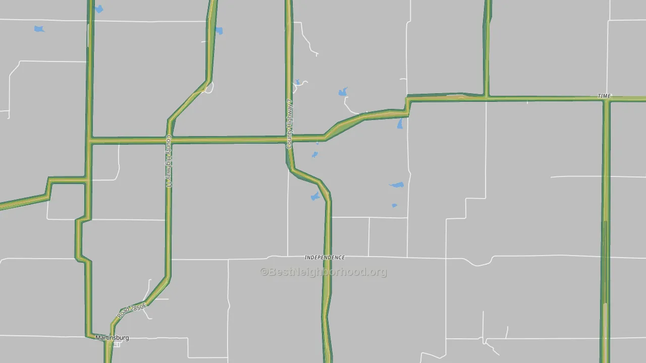 Independence, IL Map of Noise Levels in Independence