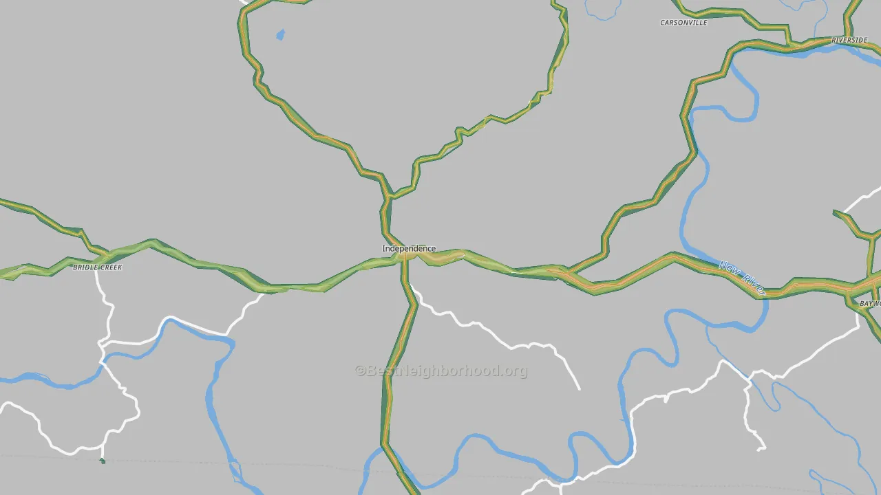 Independence, VA Map of Noise Levels in Independence