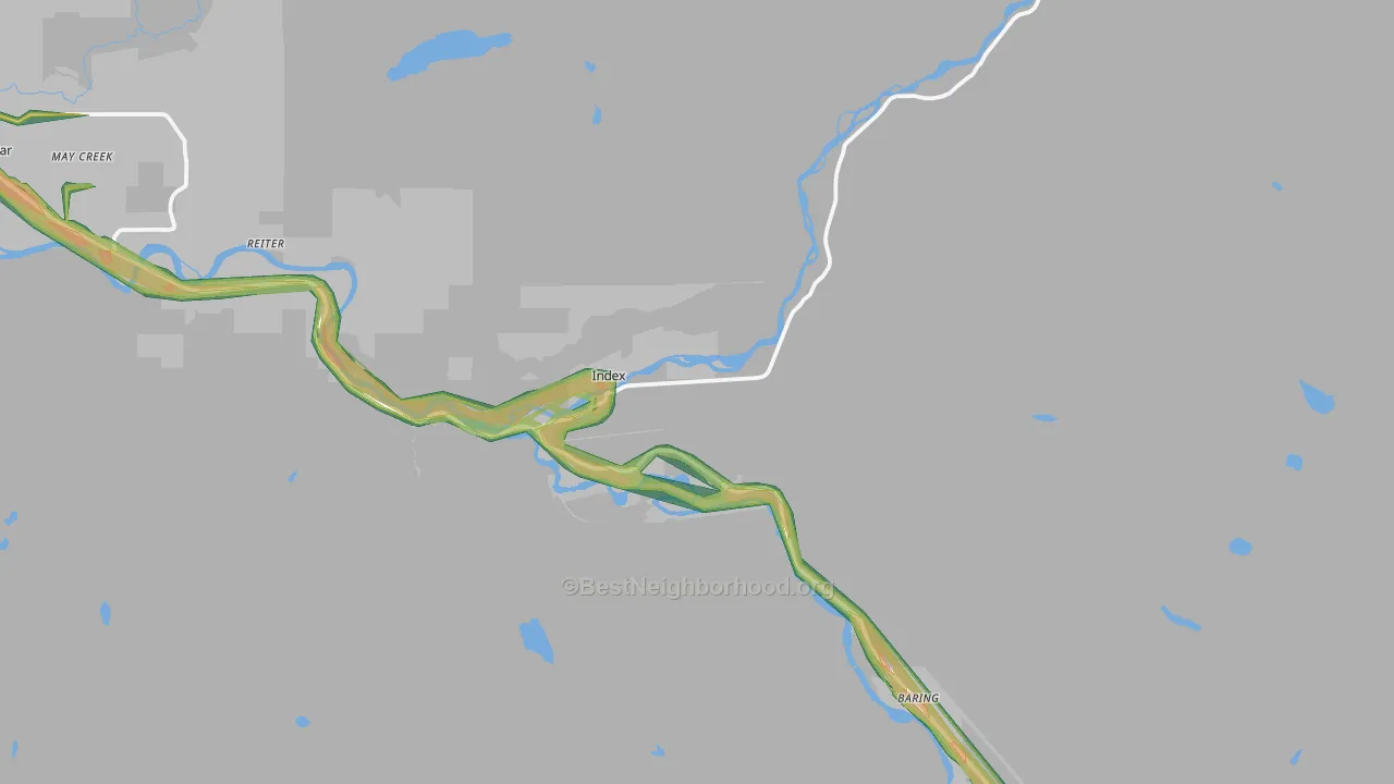 Index, WA Map of Noise Levels in Index