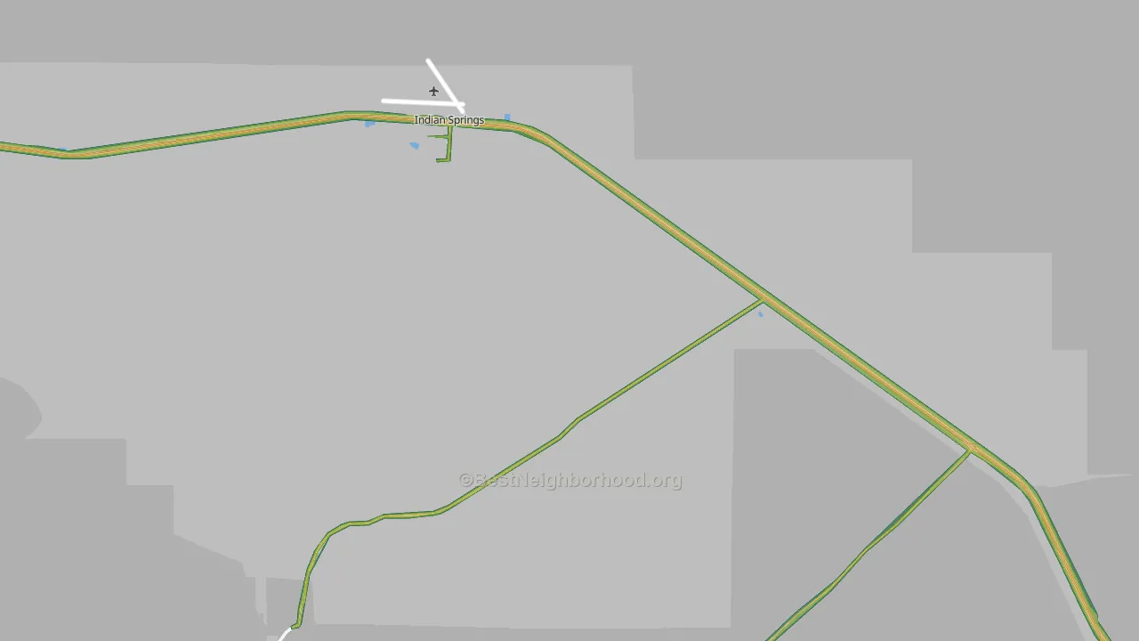 Indian Springs, NV Map of Noise Levels in Indian Springs