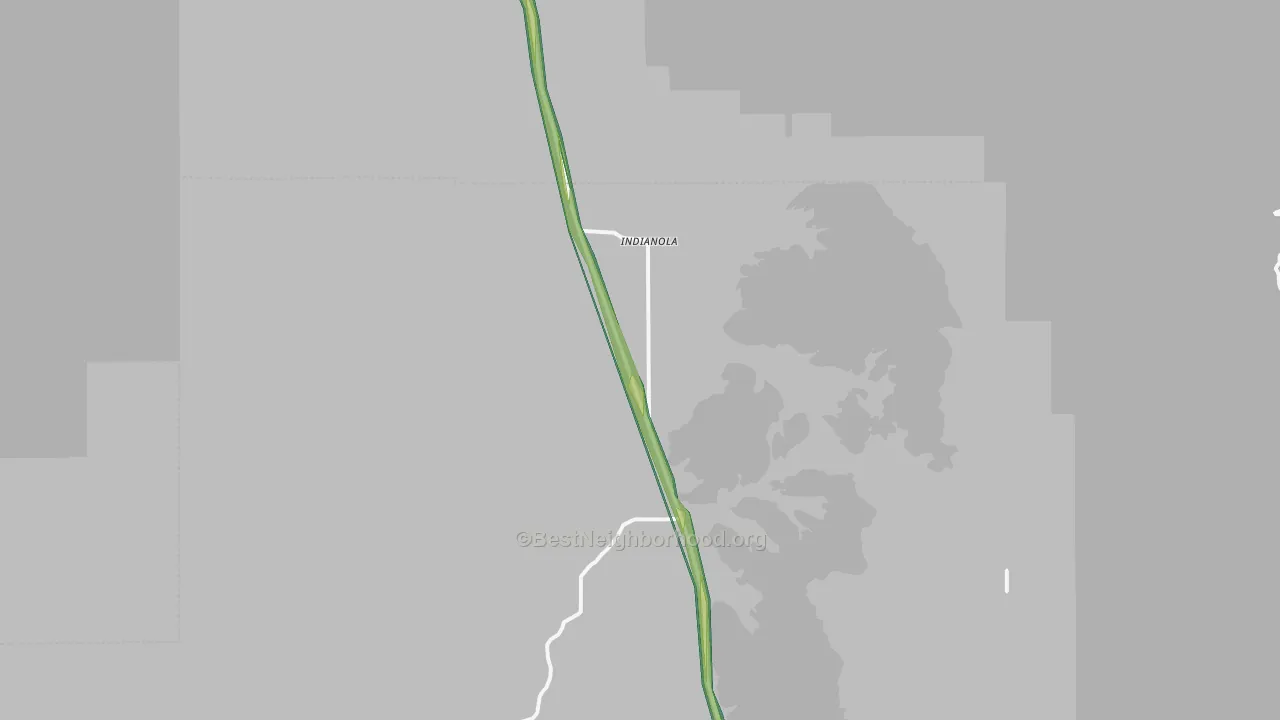 Indianola, UT Map of Noise Levels in Indianola