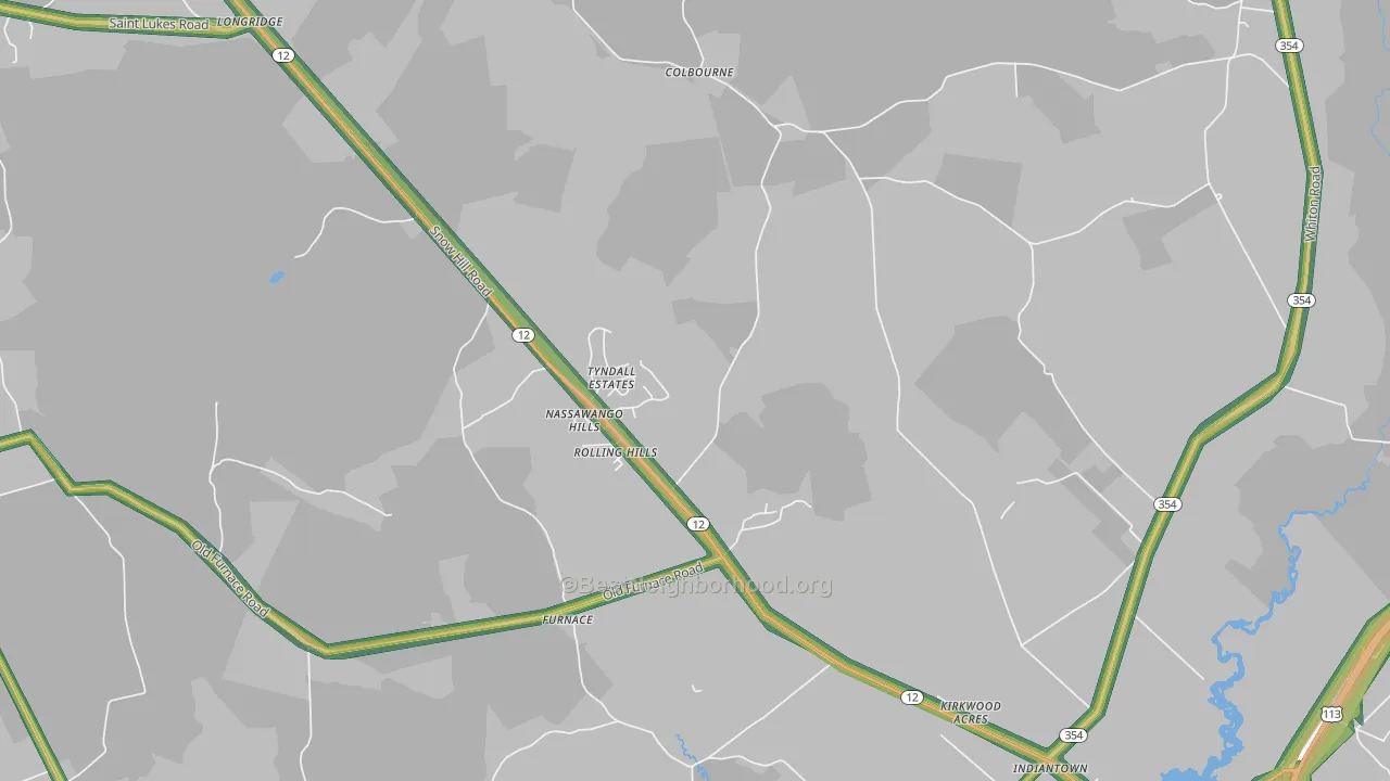 Indiantown, MD Map of Noise Levels in Indiantown