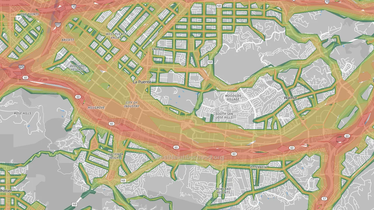 Industry, CA Map of Noise Levels in Industry