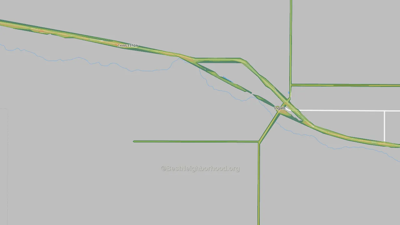 Ingalls, KS Map of Noise Levels in Ingalls