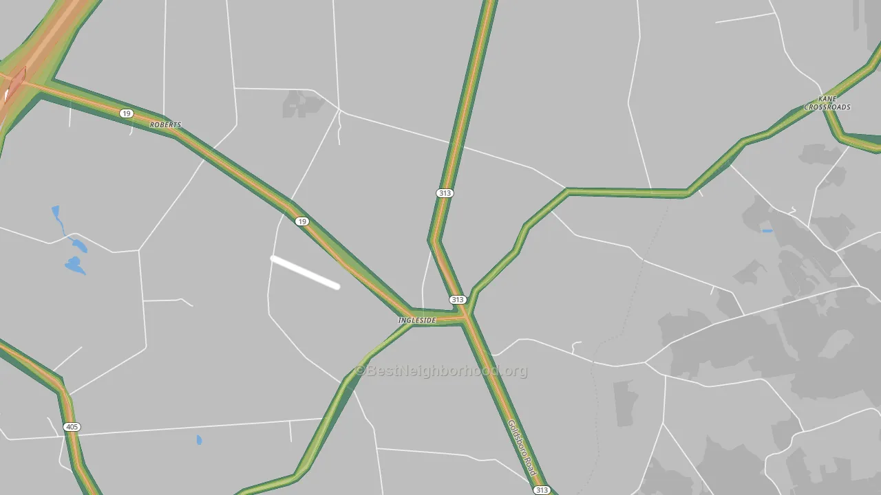 Ingleside, MD Map of Noise Levels in Ingleside