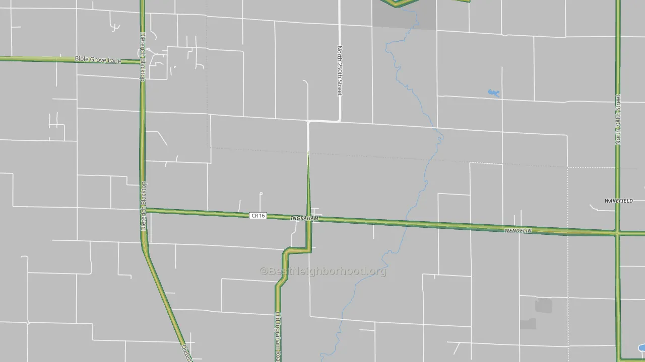 Ingraham, IL Map of Noise Levels in Ingraham