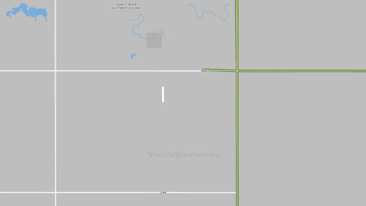 Inkster, ND Map of Noise Levels in Inkster