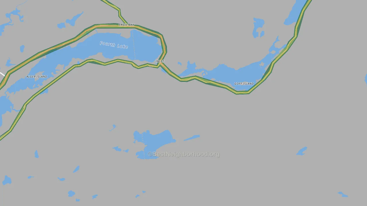 Inlet, NY Map of Noise Levels in Inlet