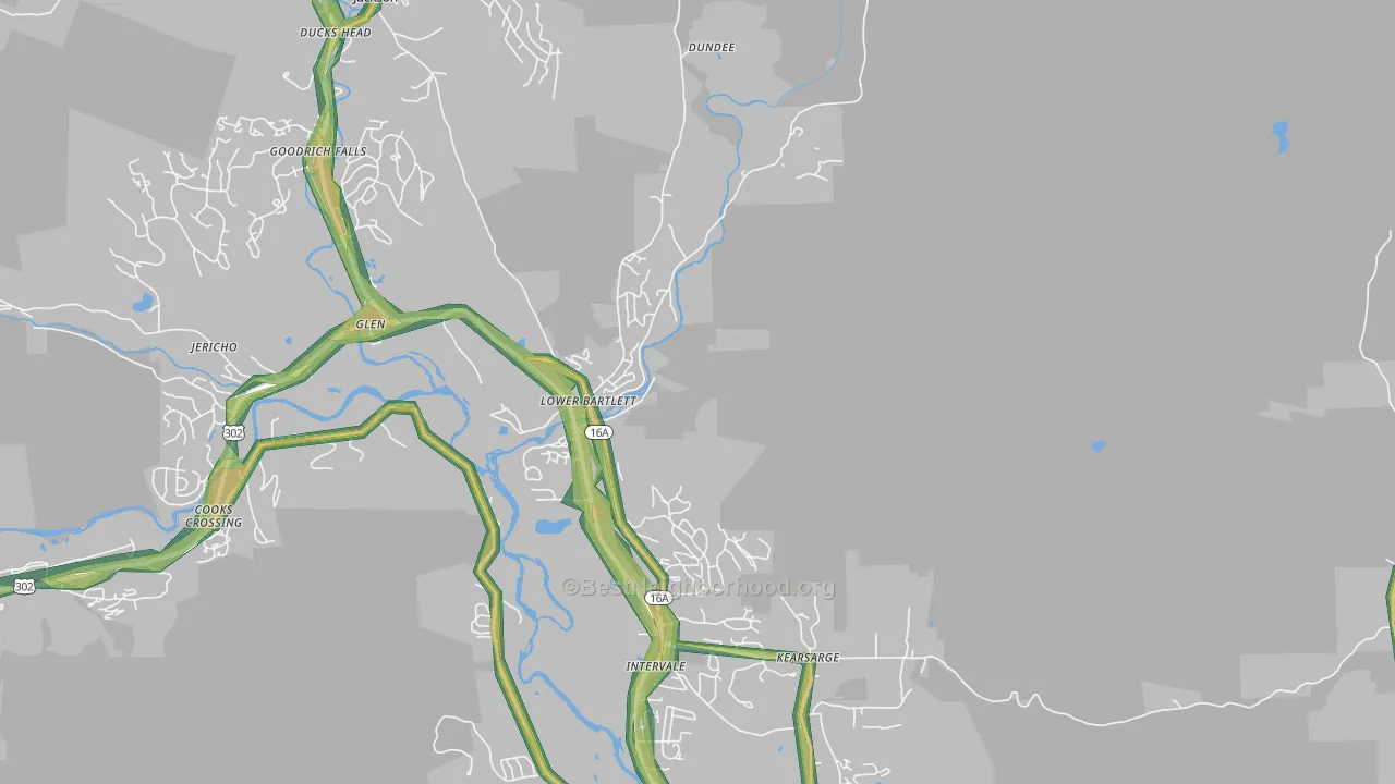 Intervale, NH Map of Noise Levels in Intervale