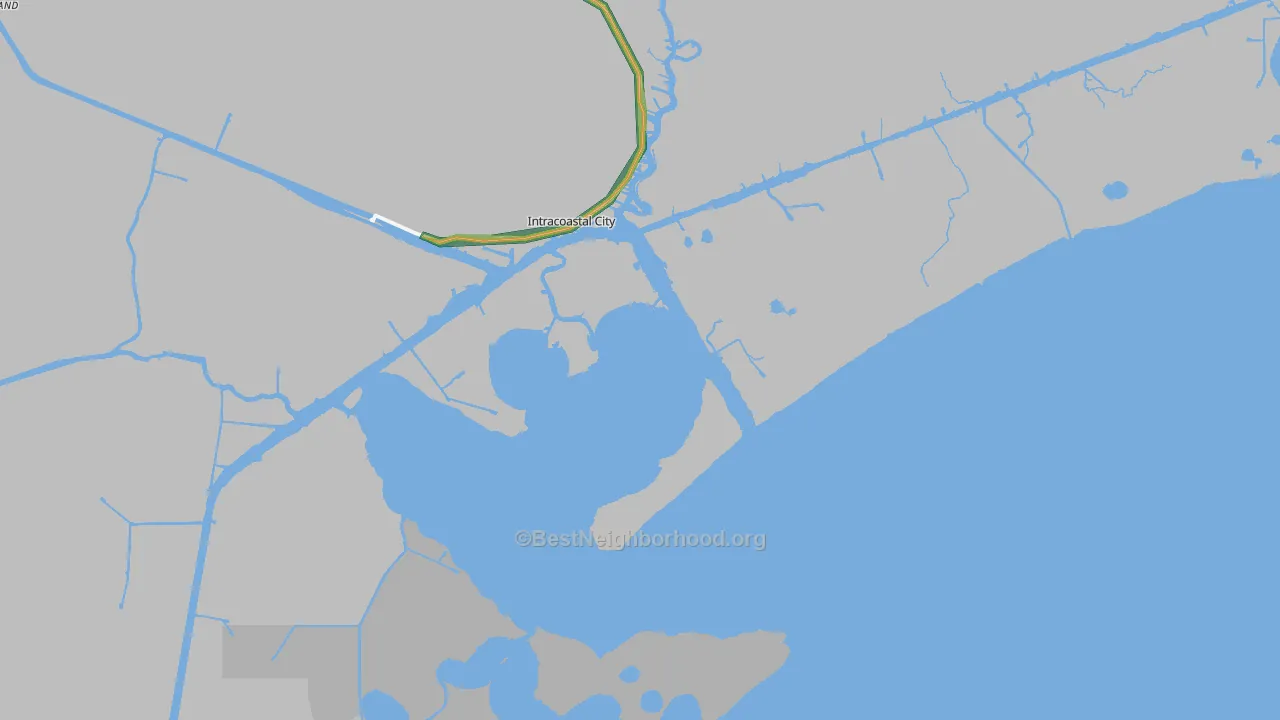 Intracoastal City, LA Map of Noise Levels in Intracoastal City