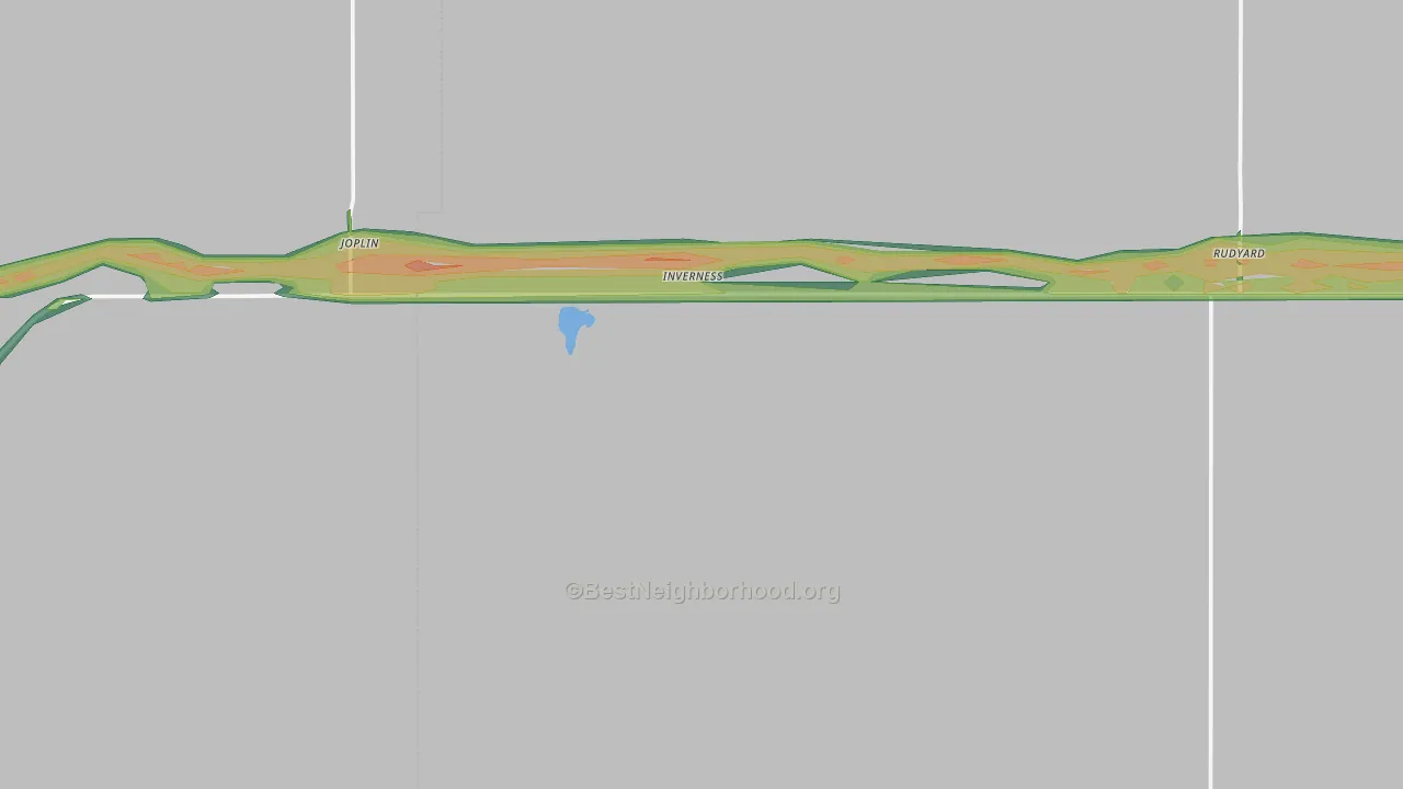 Inverness, MT Map of Noise Levels in Inverness
