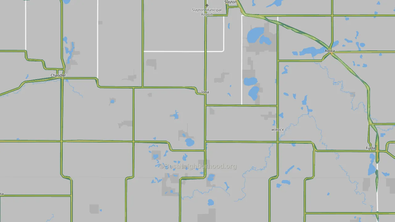 Iona, MN Map of Noise Levels in Iona