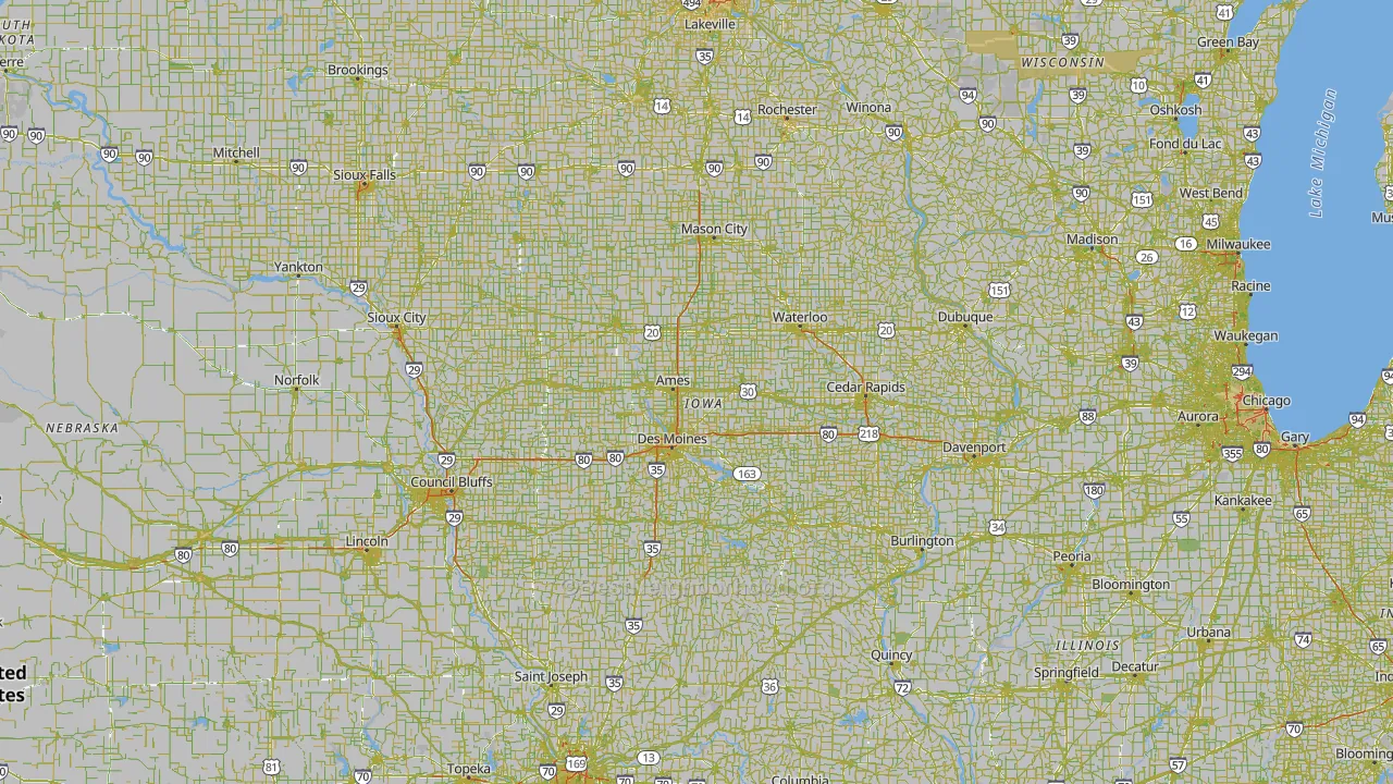 Iowa Map of Noise Levels in Iowa