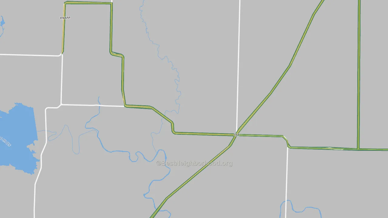 Ira, TX Map of Noise Levels in Ira