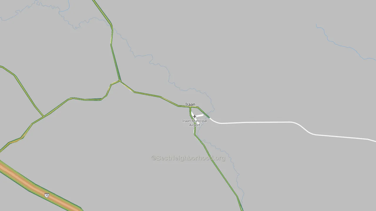 Iraan, TX Map of Noise Levels in Iraan