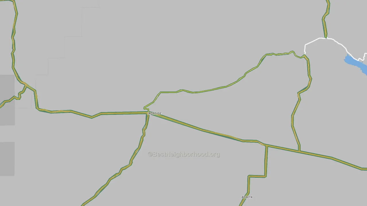 Ironside, OR Map of Noise Levels in Ironside