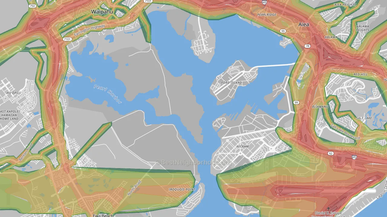 Iroquois Point, HI Map of Noise Levels in Iroquois Point
