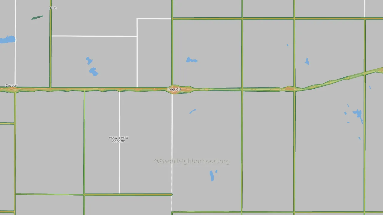 Iroquois, SD Map of Noise Levels in Iroquois