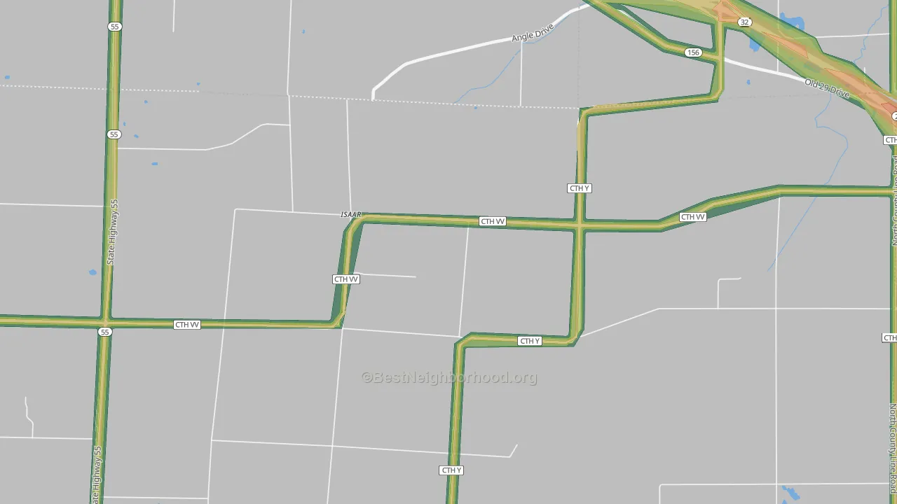 Isaar, WI Map of Noise Levels in Isaar