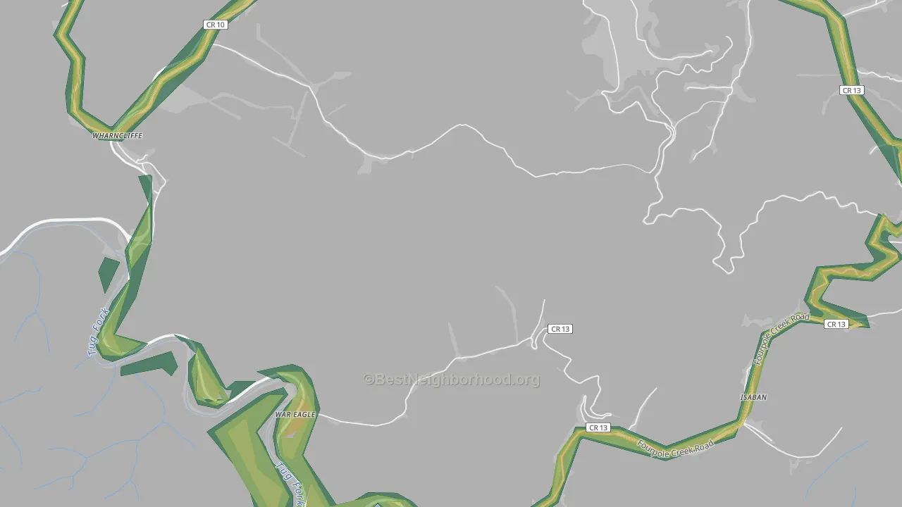 Isaban, WV Map of Noise Levels in Isaban