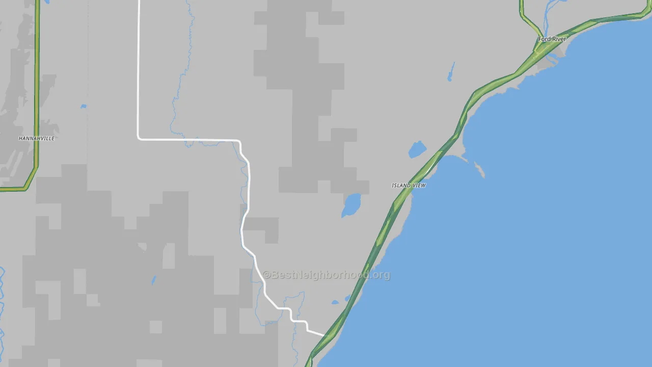 Island View, MI Map of Noise Levels in Island View