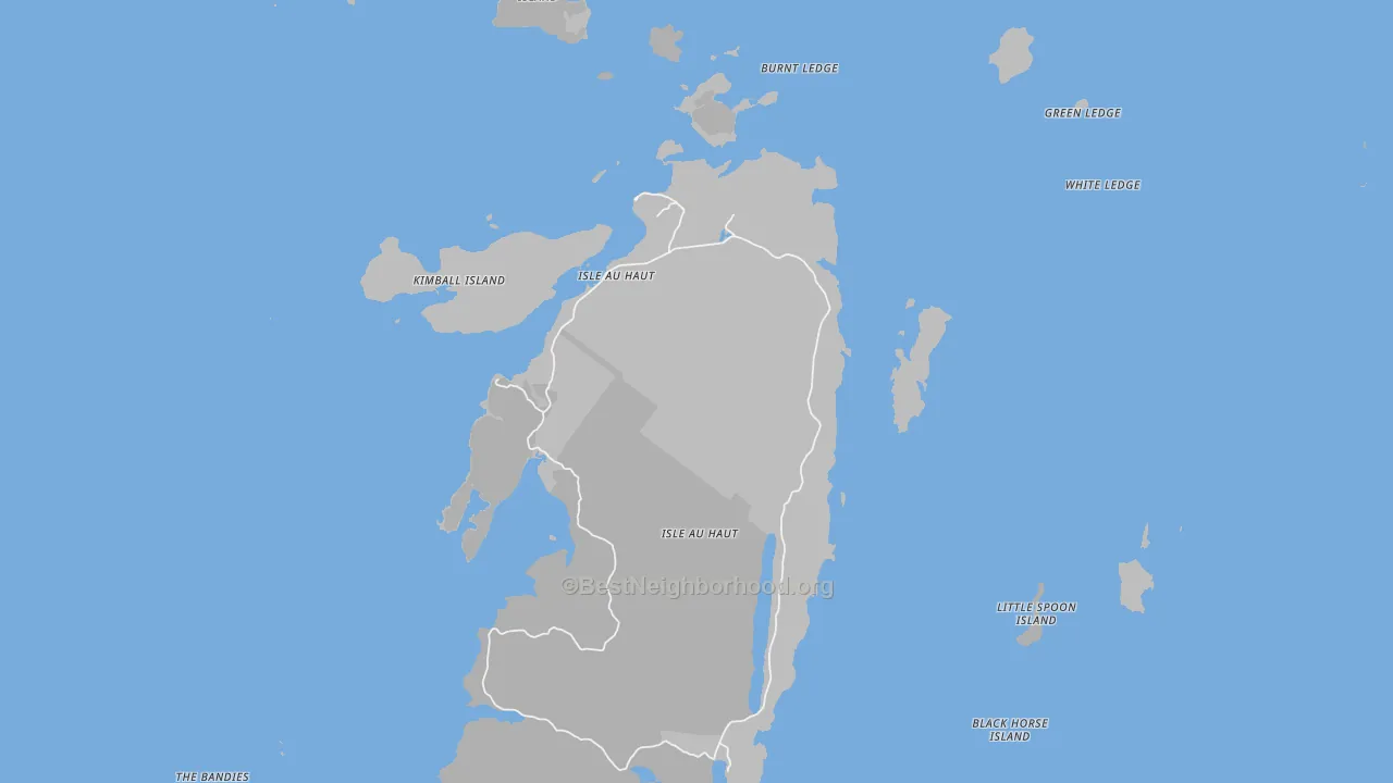 Isle Au Haut, ME Map of Noise Levels in Isle Au Haut