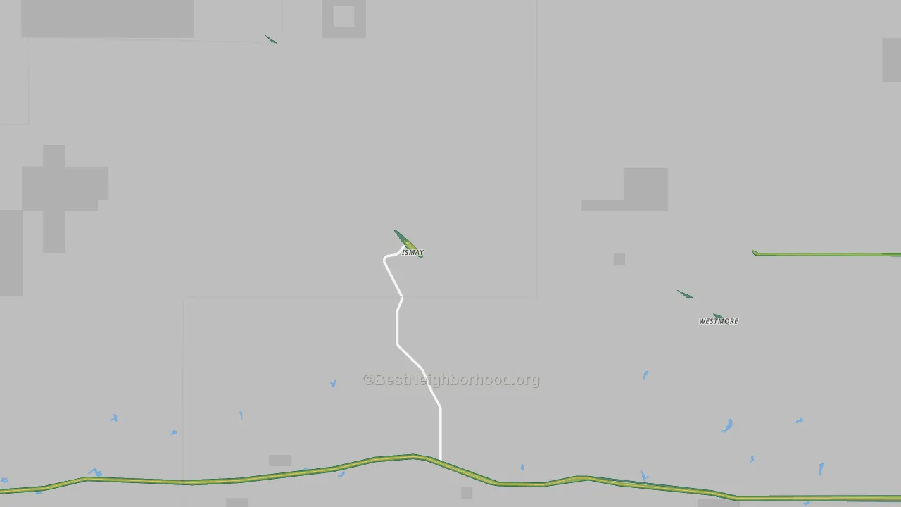 Ismay, MT Map of Noise Levels in Ismay
