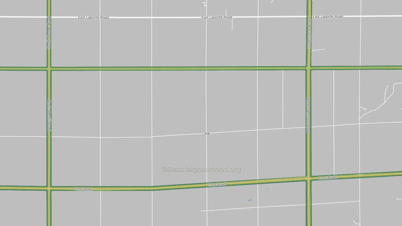 Iva, MI Map of Noise Levels in Iva
