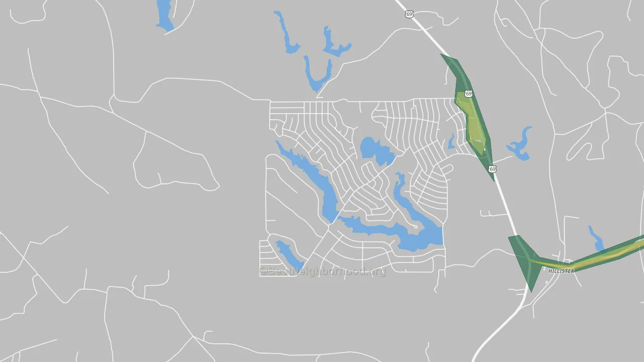 Ivanhoe North, TX Map of Noise Levels in Ivanhoe North
