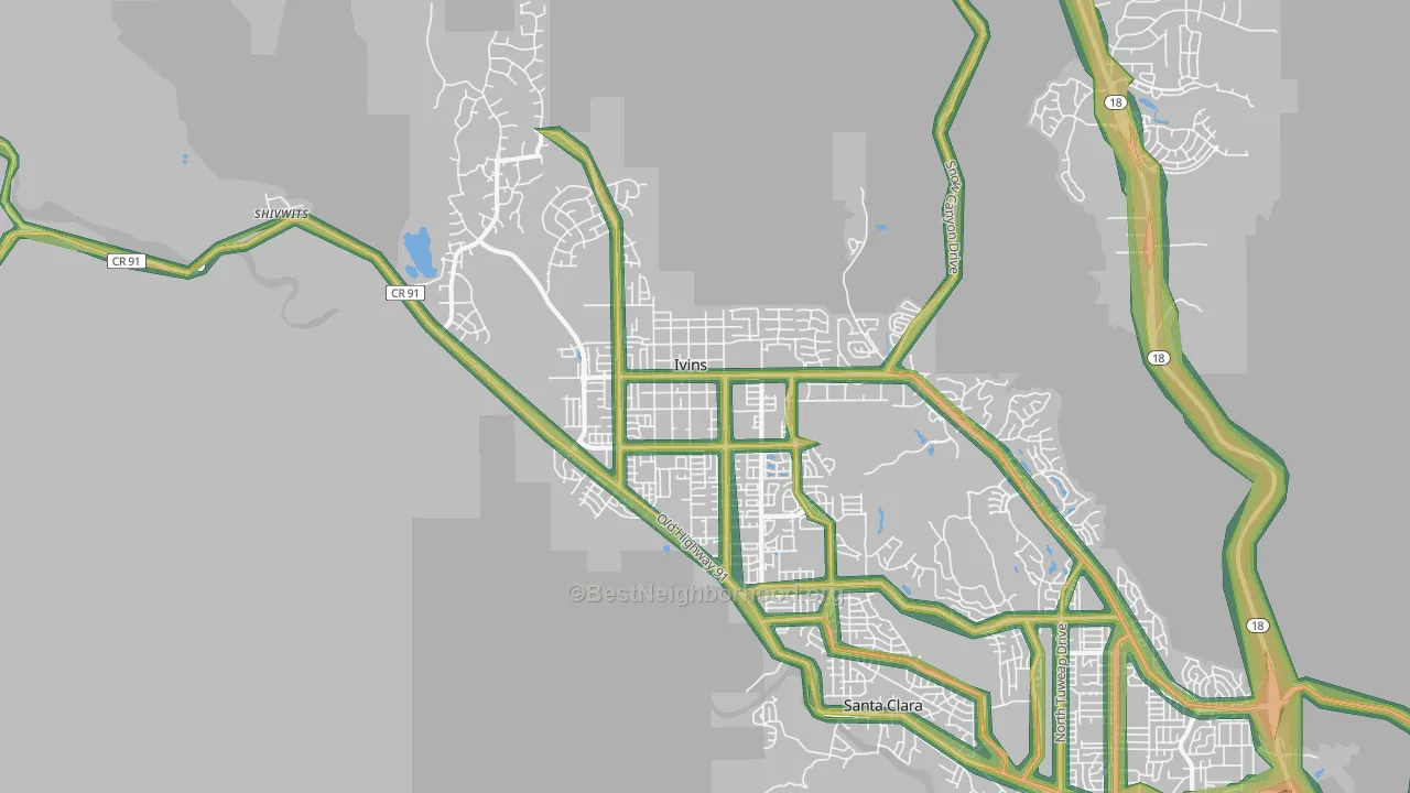 Ivins, UT Map of Noise Levels in Ivins