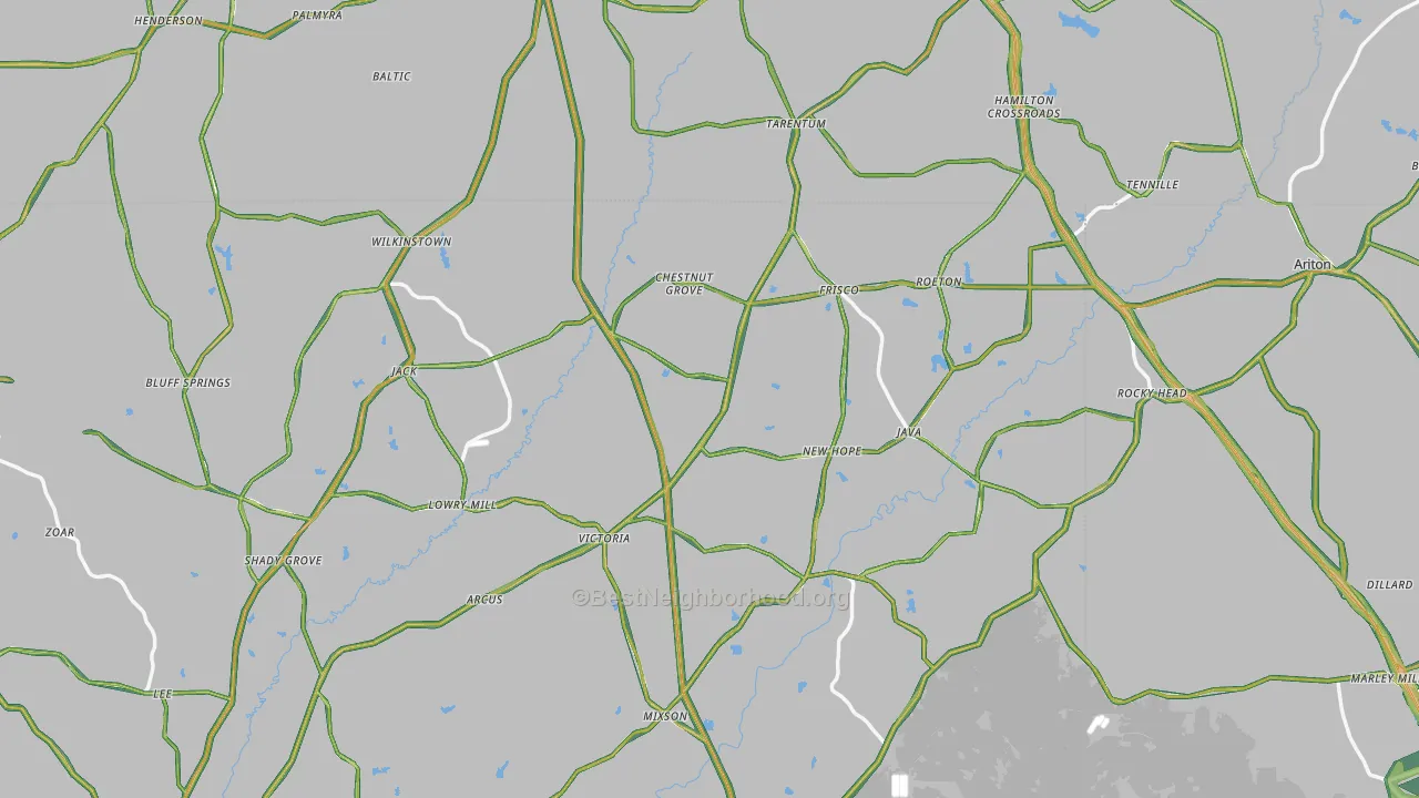 Jack, AL Map of Noise Levels in Jack