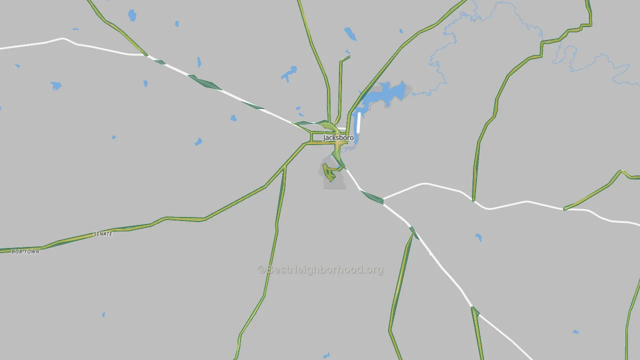 Jack County, TX Map of Noise Levels in Jack County