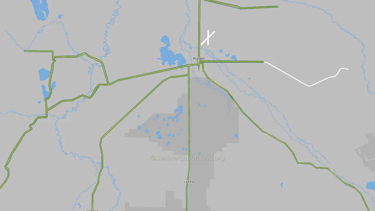 Jackson County, CO Map of Noise Levels in Jackson County