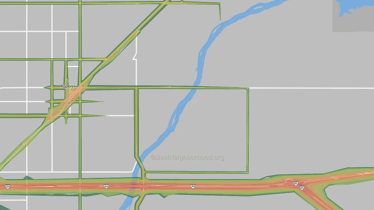 Jackson, ID Map of Noise Levels in Jackson