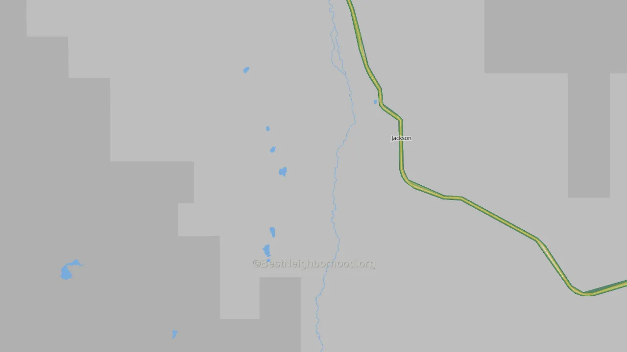 Jackson, MT Map of Noise Levels in Jackson