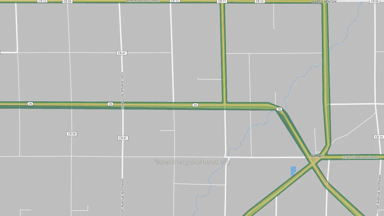Jakeville, MN Map of Noise Levels in Jakeville