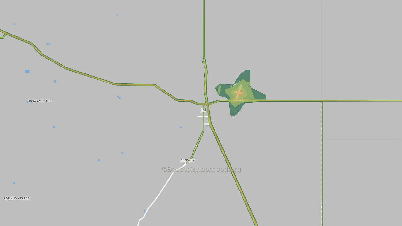 Jal, NM Map of Noise Levels in Jal
