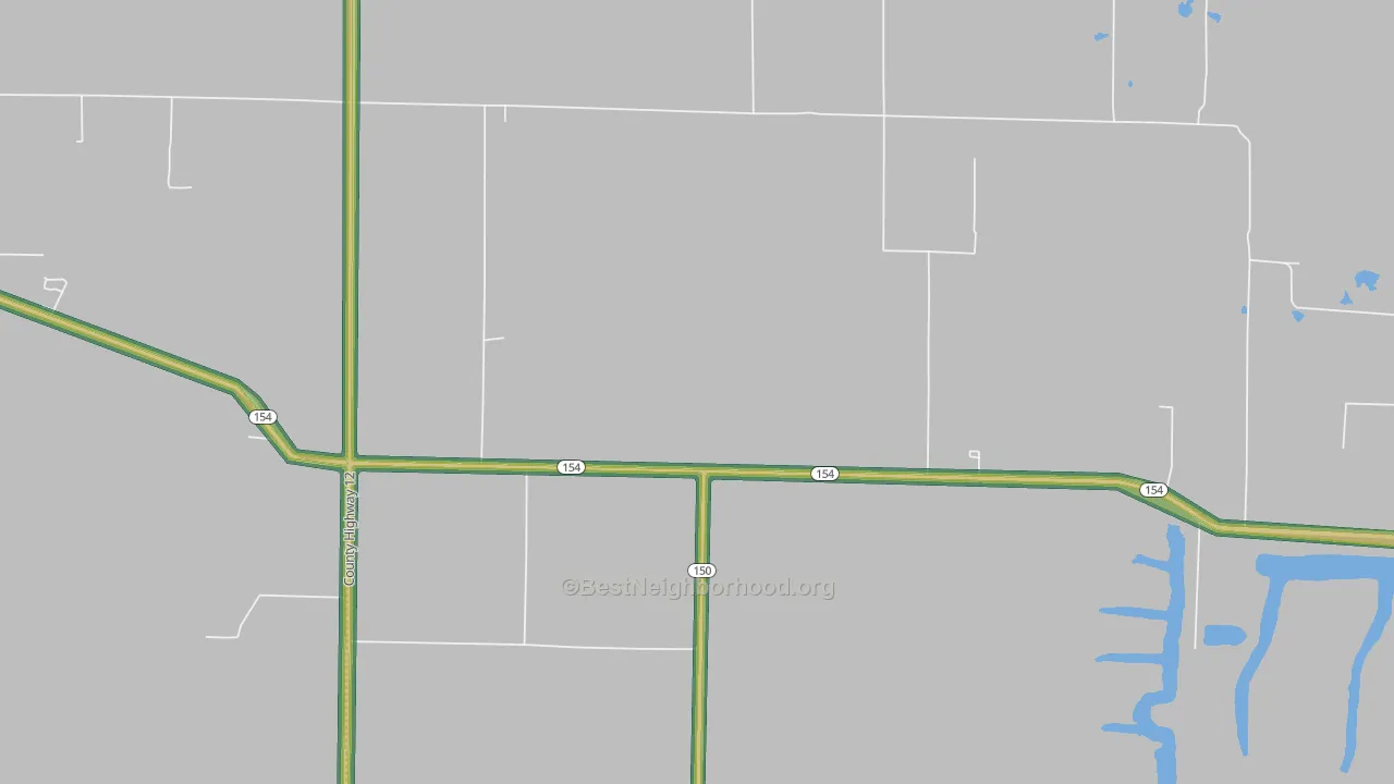 Jamestown, IL Map of Noise Levels in Jamestown