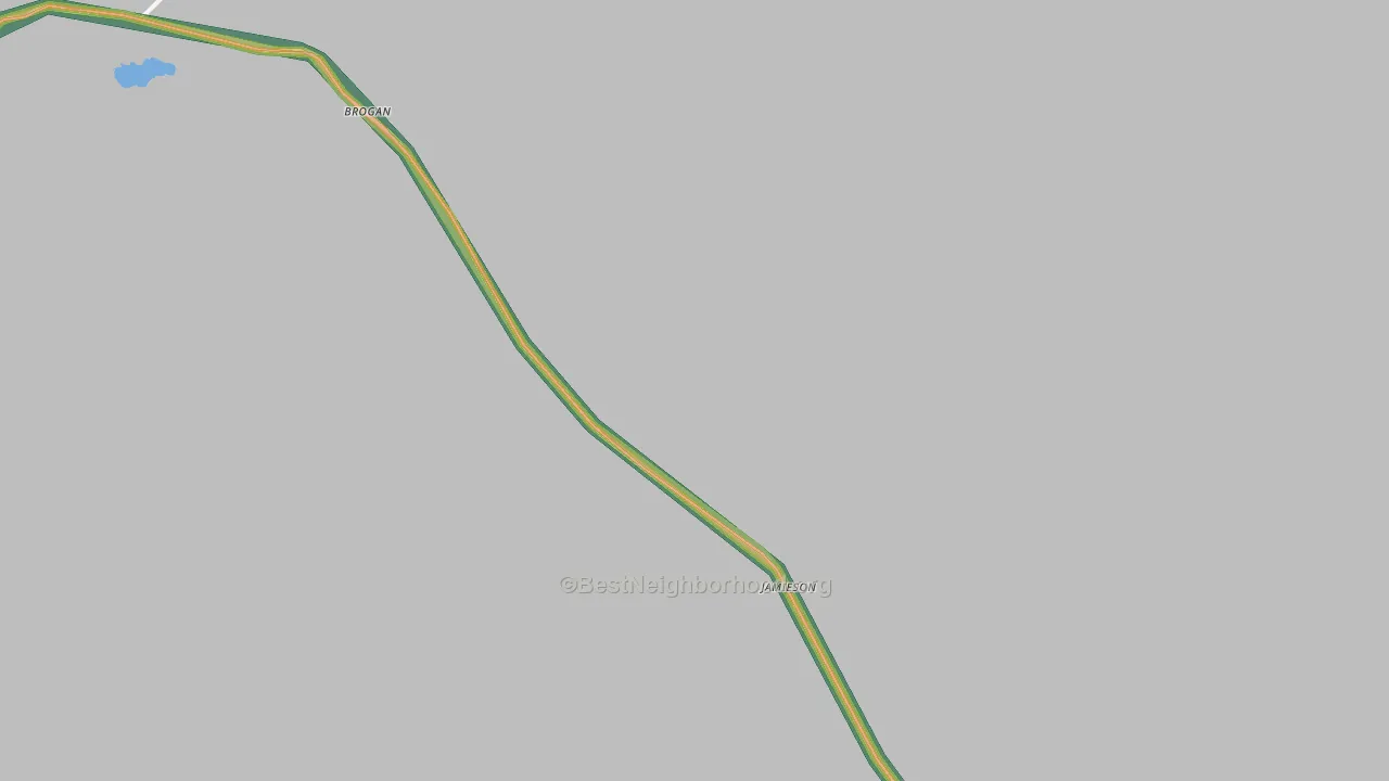 Jamieson, OR Map of Noise Levels in Jamieson