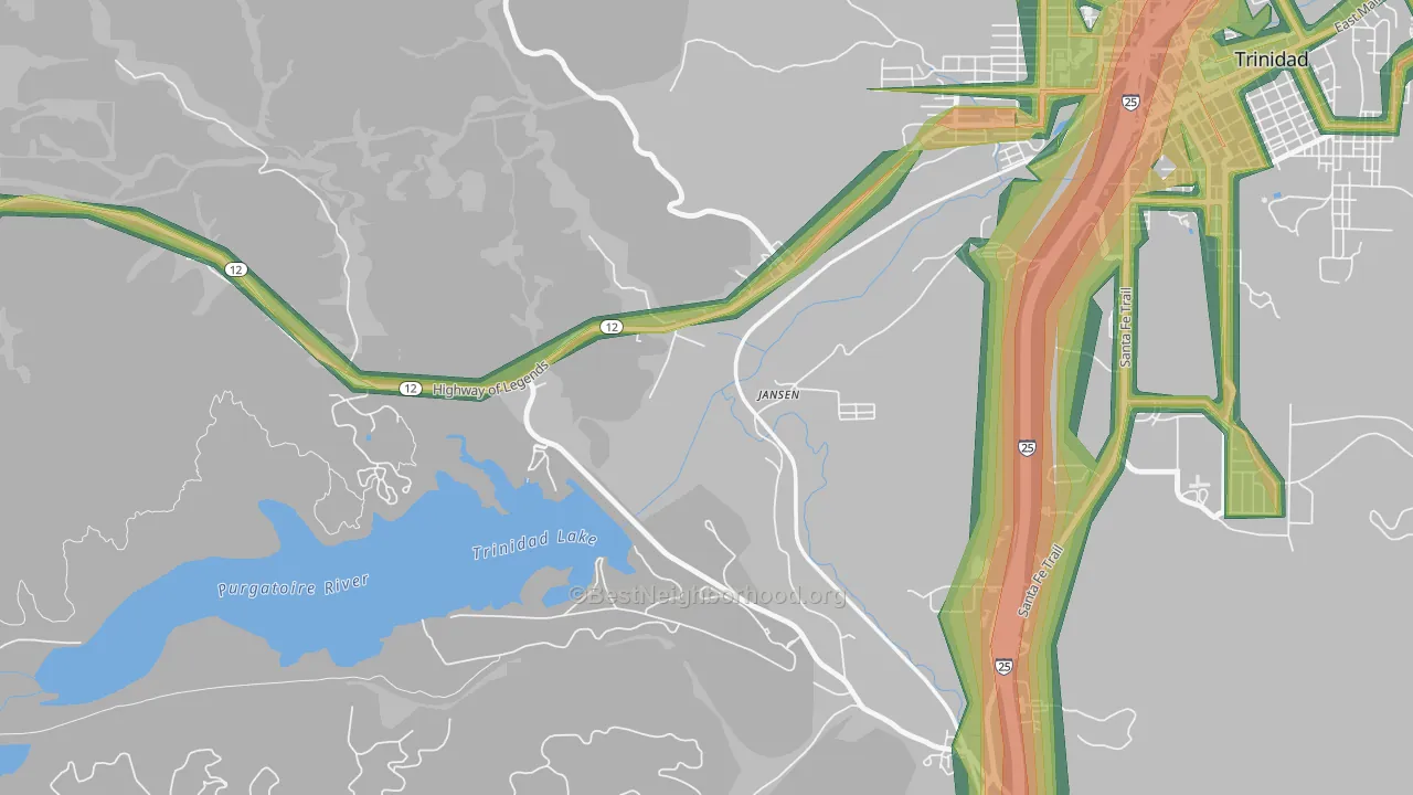Jansen, CO Map of Noise Levels in Jansen