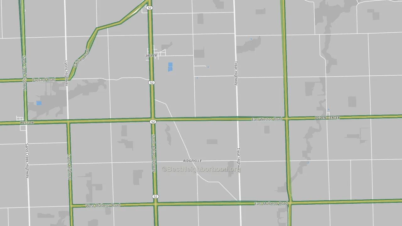 Jasper, MI Map of Noise Levels in Jasper