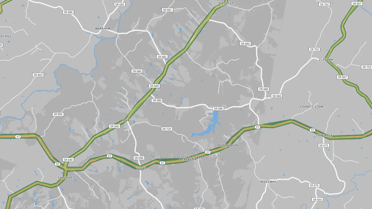 Java, VA Map of Noise Levels in Java