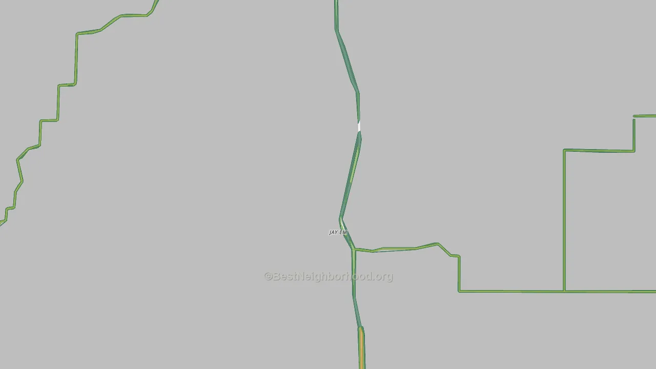 Jay Em, WY Map of Noise Levels in Jay Em