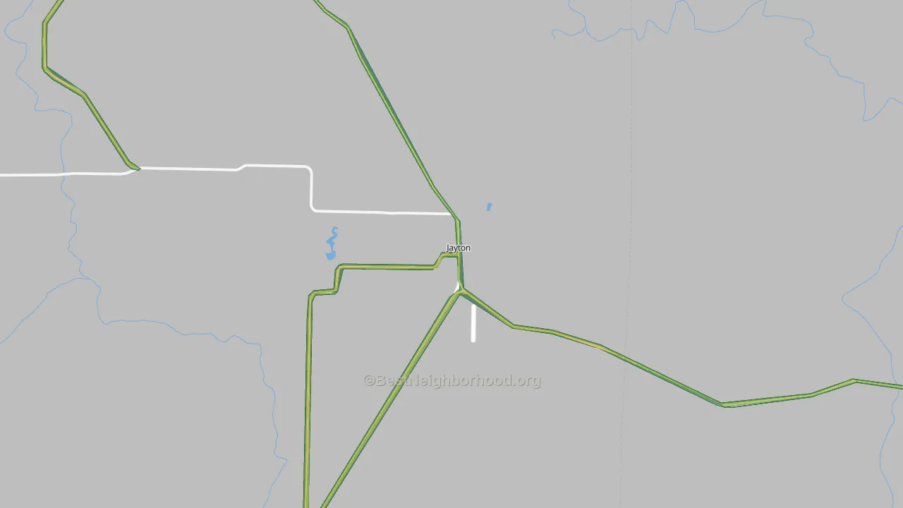 Jayton, TX Map of Noise Levels in Jayton