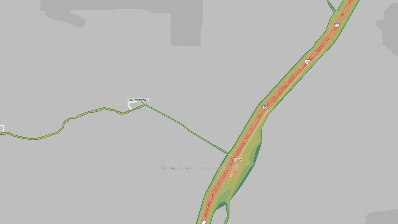 Jean, NV Map of Noise Levels in Jean